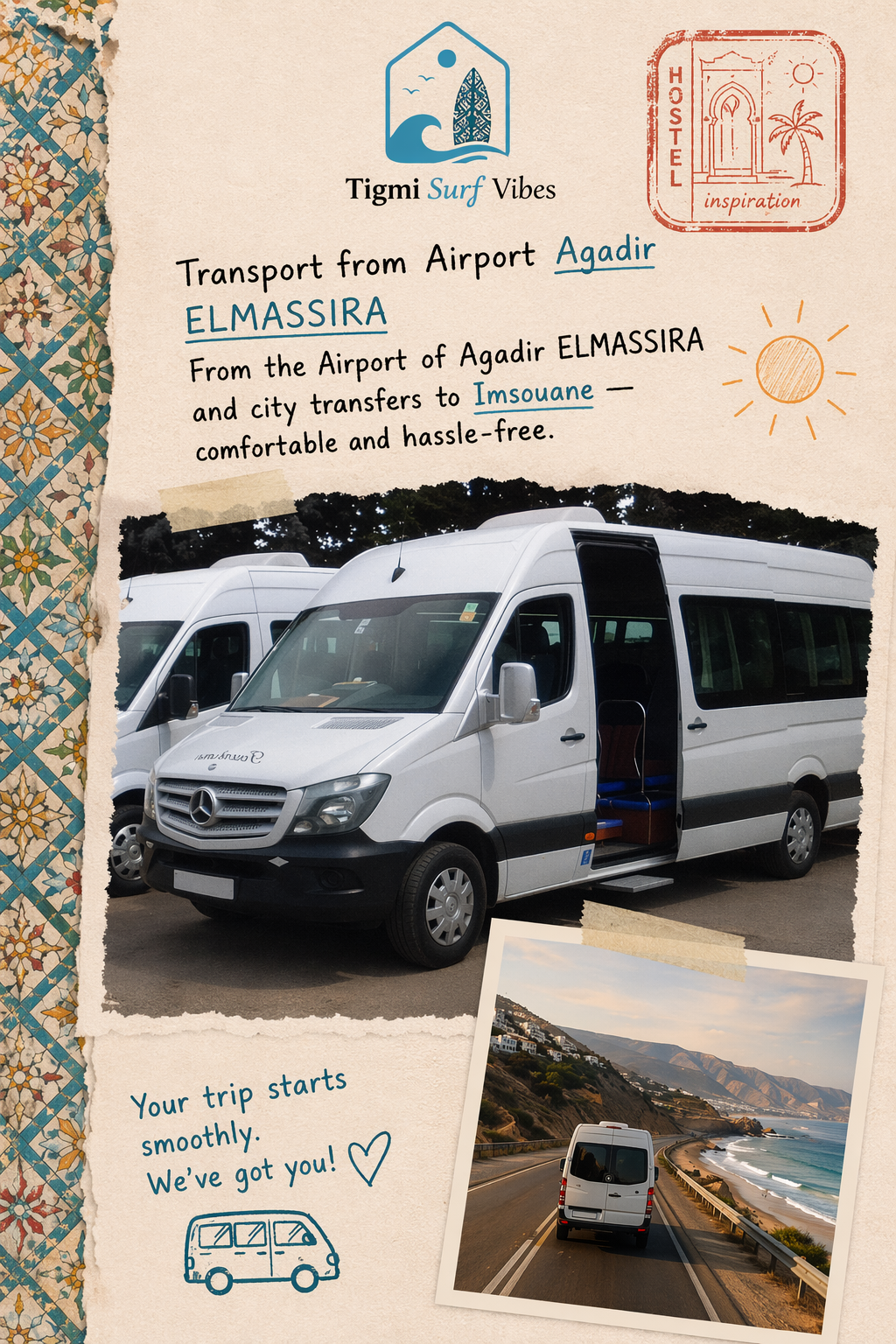 Transport From Airport Agadir ELMASSIRA